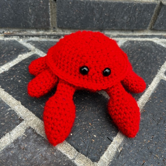 Hand Crocheted Claude the Crab Stuffed Animal! - Picture 8 of 9